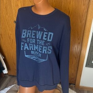 Navy Busch Light 'Brewed for the Farmers' Graphic Sweatshirt